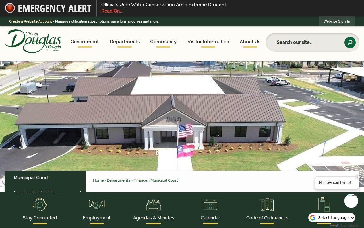 Douglas court docket Coffee County Municipal Court information