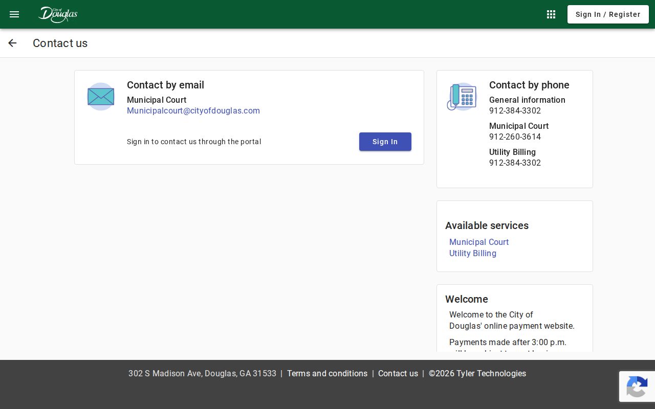 Douglas court docket Coffee County municipal payment portal