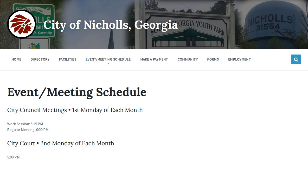 Nicholls court docket Coffee County City Court schedule